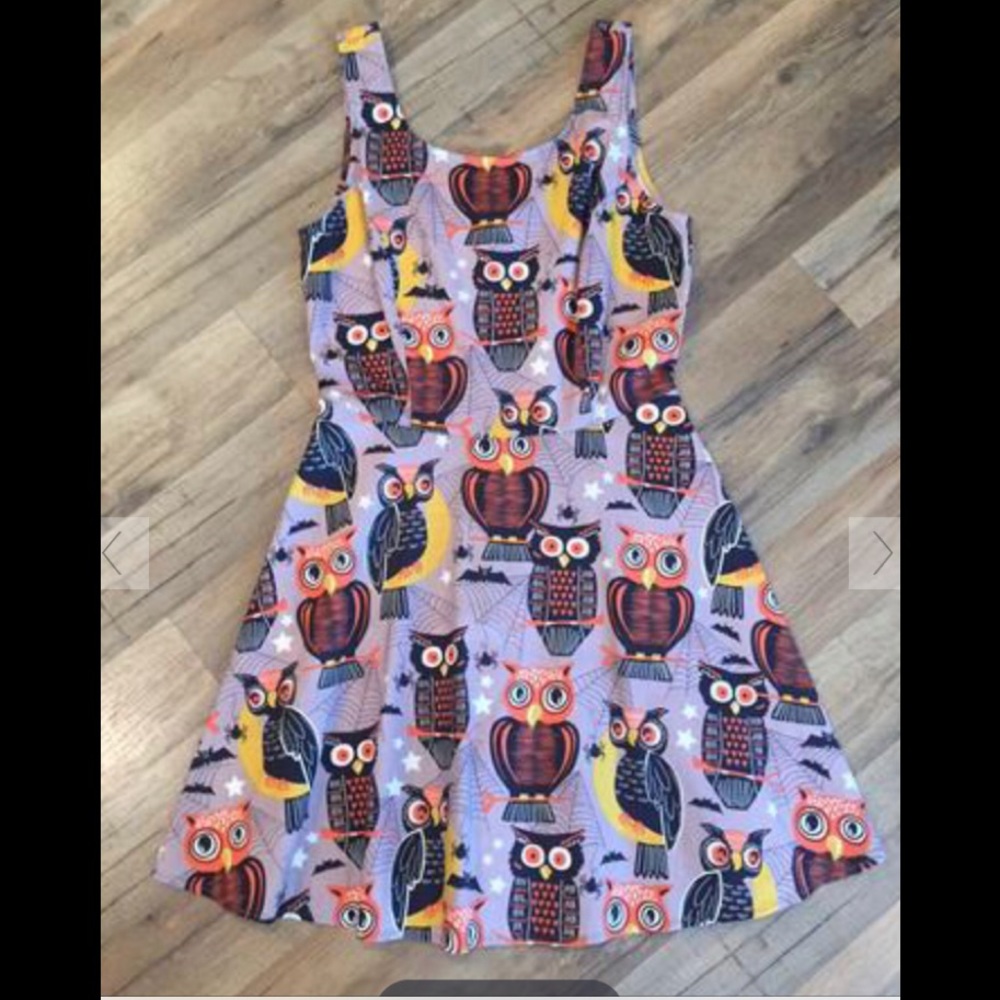 Retrolicious Folter Owl dress Large ModCloth